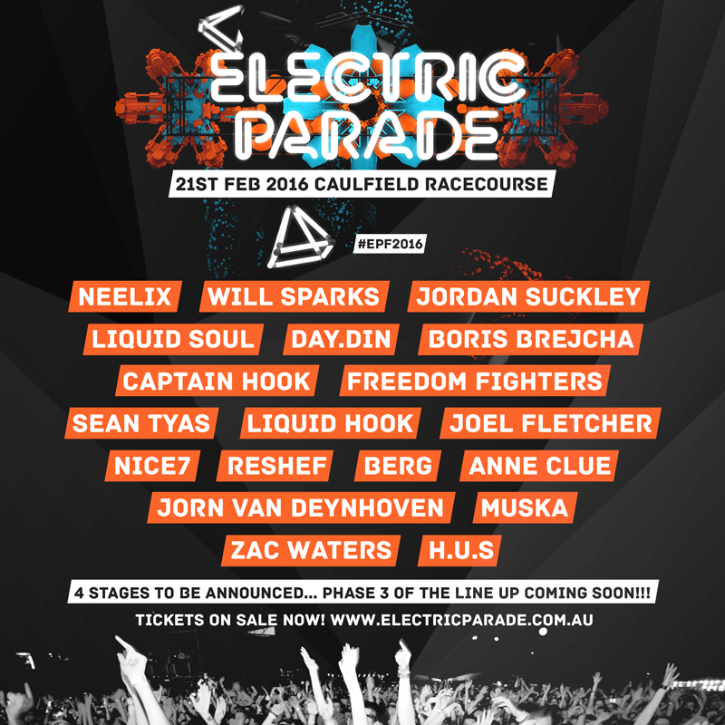 electric parade 2016 lineup