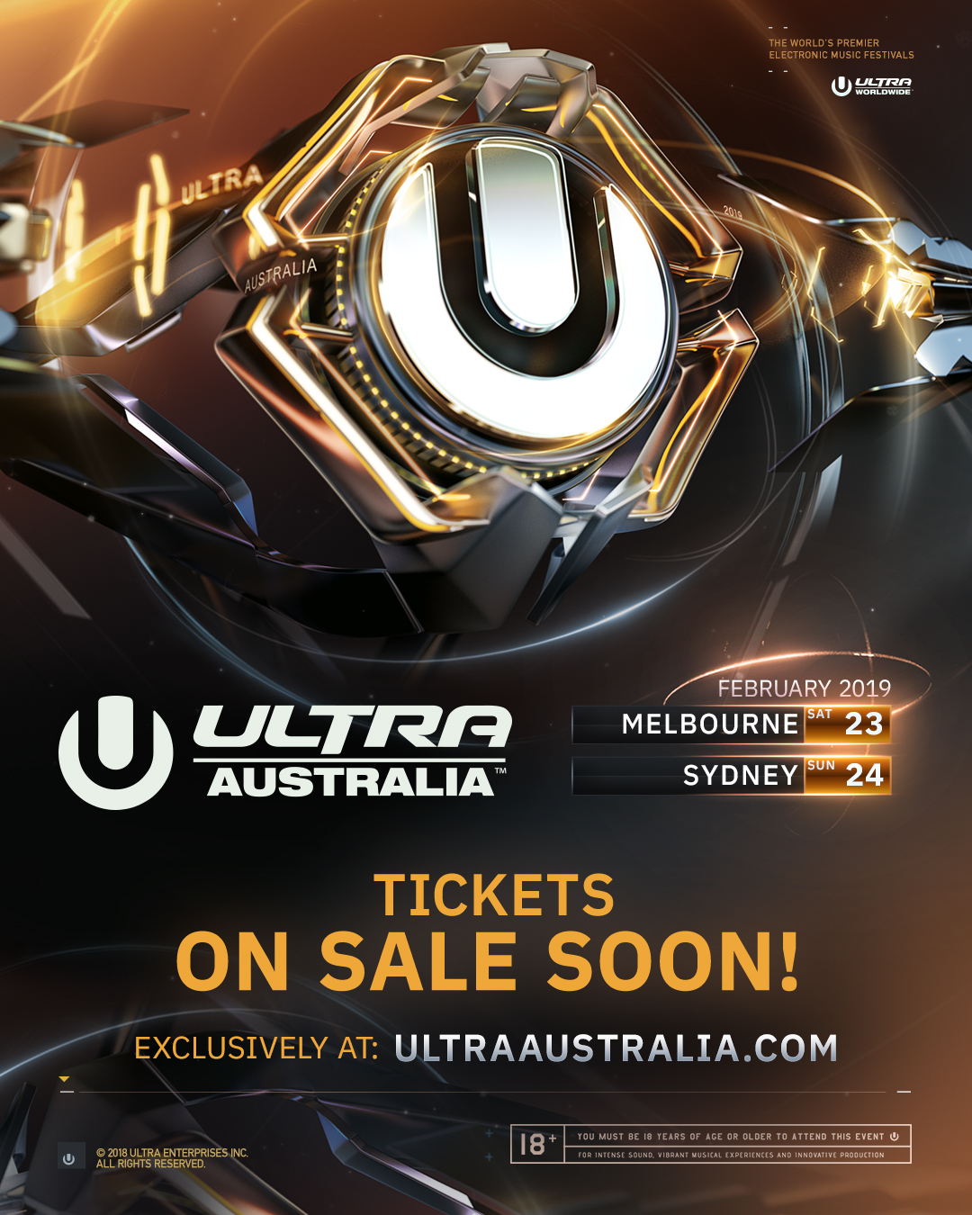 Ultra Australia 2019 Poster - OZ EDM