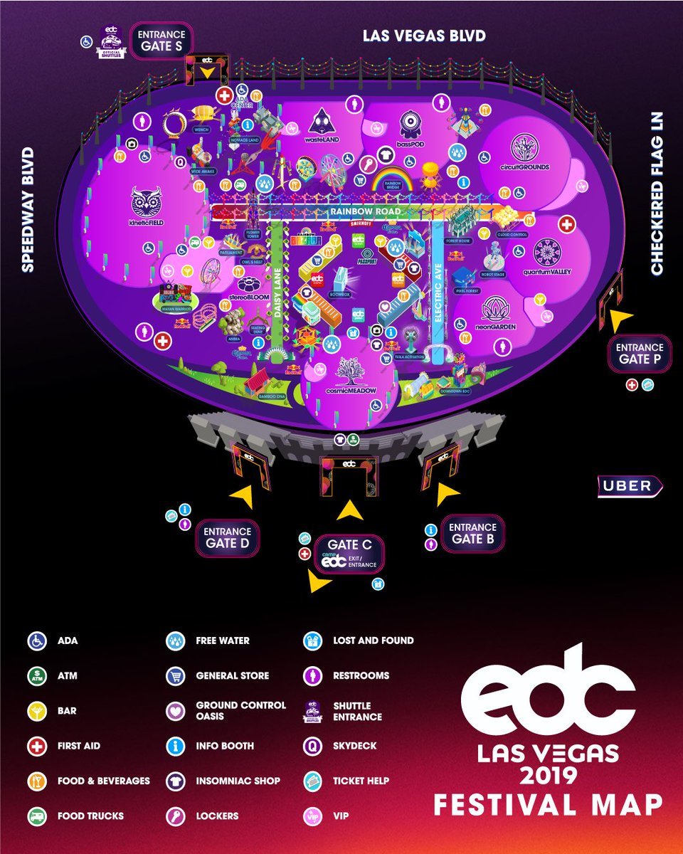 EDC-Las-Vegas-2019-Map-Poster