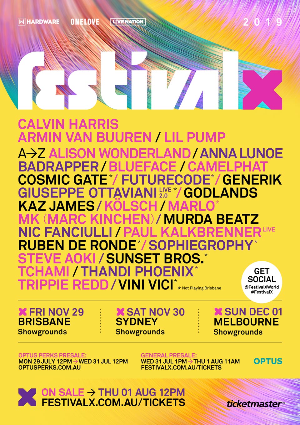 Festival X 2019 Lineup Flyer