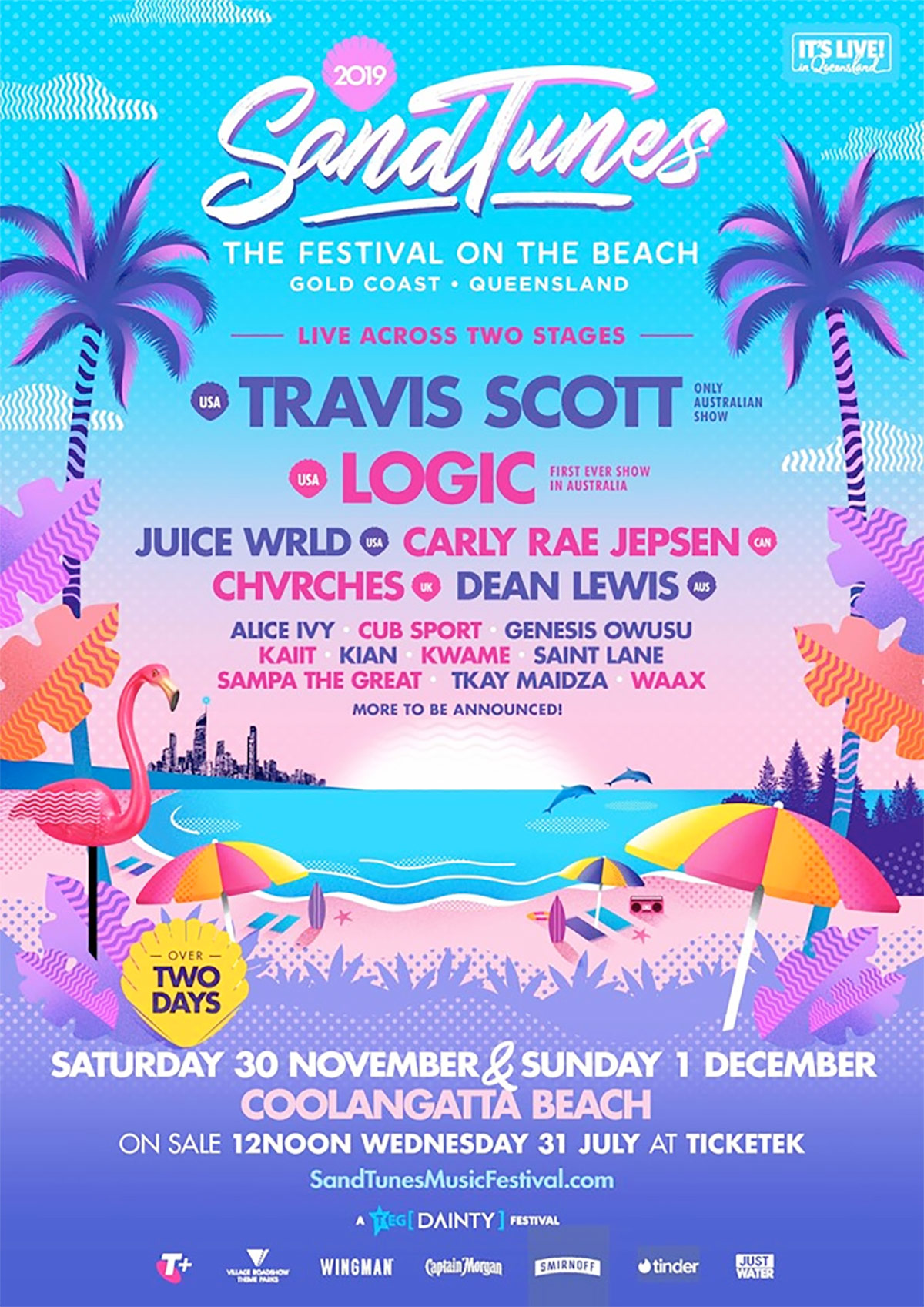 Gold Coast's SandTunes Festival Announces Lineup OZ EDM Electronic