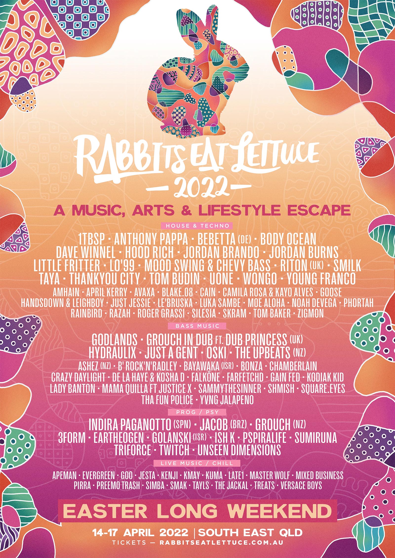 Rabbits Eat Lettuce 2022 Festival Lineup & Dates Announced! | OZ EDM:  Electronic Dance Music News Australia