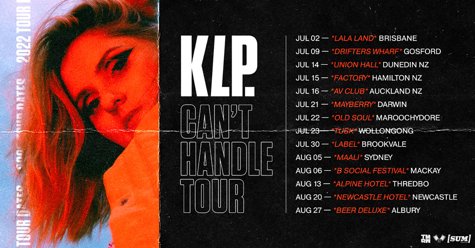 klp-cant-handle-tour-2022-oz-edm-poster