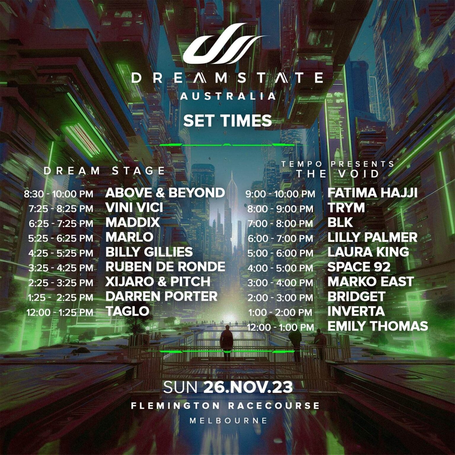 Dreamstate Sydney & Melbourne 2023 Dates & Lineup Revealed OZ EDM