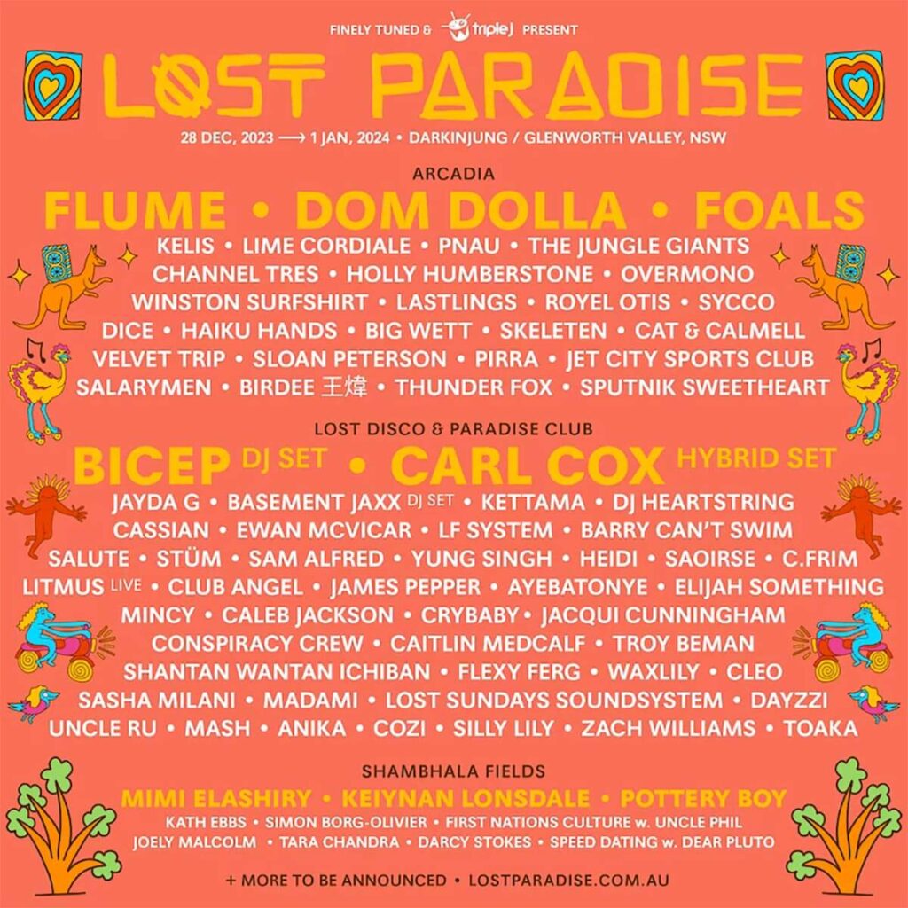 Lost Paradise 2023/2024 New Years Lineup Announced OZ EDM