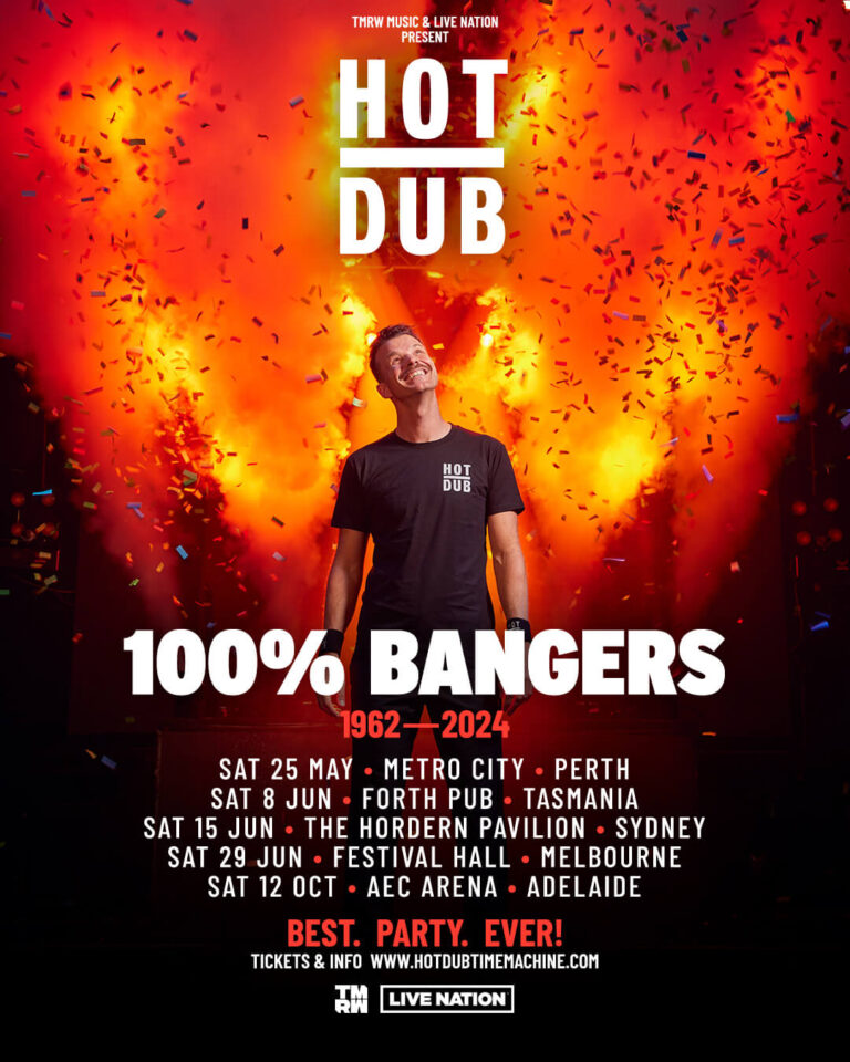 Hot Dub Time Machine Announces "100% BANGERS" Tour Poster