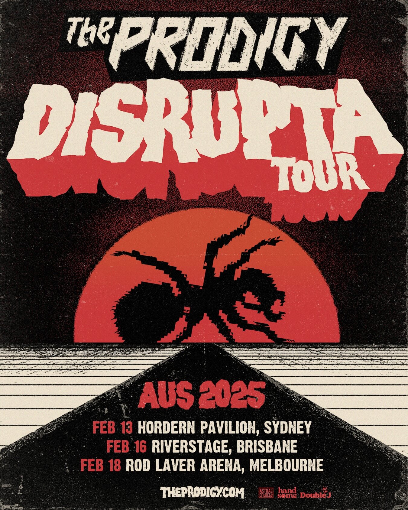 The Prodigy 2025 Australian Tour Poster - OZ EDM